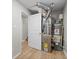 The utility room provides space for the water heater, furnace and storage at 5401 Martins Crossing Rd, Stone Mountain, GA 30088