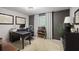 Home office with great lighting, desk, and contemporary décor at 960 Lost Forest Dr, Sandy Springs, GA 30328