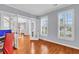 Office space with french doors, shutters, and neutral paint at 947 Summer Forest Drive, Suwanee, GA 30024
