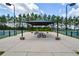 Community tennis courts with a shaded picnic area and lush surroundings at 411 Ridgeway Ln, Canton, GA 30114