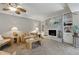 Cozy living room boasts a brick fireplace, built-in shelving, and comfortable seating at 4205 Jeri Lynn Ct, Tucker, GA 30084