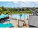 Aerial view of the community pool, playground and amenities at 1744 Habershal Nw Dr, Atlanta, GA 30318
