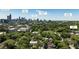 Panoramic aerial shot of the property showcasing its proximity to key Atlanta landmarks, including Midtown and Downtown at 1249 Francis Nw St, Atlanta, GA 30318