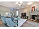 Cozy living room with fireplace, hardwood floors, and stylish decor at 1249 Francis Nw St, Atlanta, GA 30318