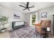 This Bedroom features an area rug, crib, rocking chair, and large window at 2835 Channing Way, Cumming, GA 30040