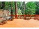The stained wooden deck provides ample space for outdoor enjoyment with a backdrop of lush greenery at 1082 Greenbriar Cir, Decatur, GA 30033