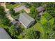 Aerial view of a cozy home with a gray roof, surrounded by lush greenery and a trampoline at 1751 Thomasville Se Dr, Atlanta, GA 30315