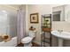 Well-appointed bathroom with tub and shower combo, a large mirror, and stylish accents at 1751 Thomasville Se Dr, Atlanta, GA 30315