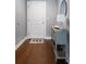 Entryway featuring stylish console table, decor, and wood floors at 270 17Th Nw St # 2210, Atlanta, GA 30363