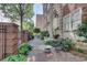 Quiet courtyard featuring garden, landscaping, and seating at 800 Peachtree Ne St # 101, Atlanta, GA 30308