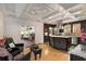 Cozy living room next to the spacious kitchen with stainless steel appliances at 228 Clarion Ave, Decatur, GA 30030