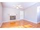 Cozy living room with hardwood floors and decorative fireplace at 3082 Dove Way, Decatur, GA 30033