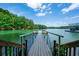 Scenic view of a private dock on a beautiful lake with lush green trees surrounding the tranquil water at 1130 S Rudder Rd, Cumming, GA 30041