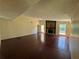 Bright living room with vaulted ceilings and a stone fireplace at 120 Squirrel Way, Atlanta, GA 30349
