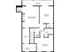 Floorplan of upper level showing primary bedroom, two additional bedrooms, and laundry at 3532 Paces Nw Pl, Atlanta, GA 30327