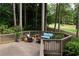 Outdoor deck with comfortable seating and views of a golf course at 5040 Harrington Rd, Johns Creek, GA 30022