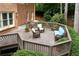 Multi-tiered outdoor deck with comfortable seating and lush greenery, perfect for relaxation at 5040 Harrington Rd, Johns Creek, GA 30022