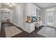 This home office boasts custom cabinets and countertops, perfect for a workspace or study area at 5040 Harrington Rd, Johns Creek, GA 30022