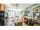 Eat-in kitchen with granite counters, stainless appliances and a breakfast area with large windows at 9742 Fallview Ct, Villa Rica, GA 30180