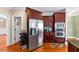 Efficient kitchen with stainless steel appliances, ample cabinets, and easy access to the dining area at 101 Lumby Ln, Stockbridge, GA 30281