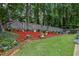 Spacious backyard with manicured lawn, beautiful flowers, and a tall wood fence, creating a private outdoor space at 3388 Washington Cmns Nw Ave, Kennesaw, GA 30144