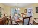 Cozy dining room featuring hardwood floors, a modern chandelier, and ample natural light at 3388 Washington Cmns Nw Ave, Kennesaw, GA 30144