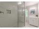 Clean and modern bathroom with glass shower, and stylish vanity at 379 Bohannon Rd, Grantville, GA 30220