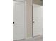 Hallway with two painted white doors that have dark hardware at 212 Ranier Court, Canton, GA 30114