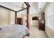 Bright bedroom with carpet and dark wood furniture provides a modern inviting space at 125 Savannah Estates Dr, Atlanta, GA 30350