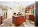 Modern kitchen with an island, stainless steel appliances, and granite countertops at 125 Savannah Estates Dr, Atlanta, GA 30350
