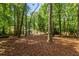 Spacious backyard with mature trees, offering plenty of room to play or relax at 5410 Rosser Rd, Stone Mountain, GA 30087