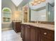 Main bathroom featuring double sink vanity with great storage and modern finishes at 106 Waterford Place Pl, Acworth, GA 30101