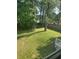 The expansive backyard features lush grass and mature trees at 851 Shore Dr, Lithonia, GA 30058