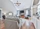 Comfortable living room features a fireplace, hardwood flooring, and plenty of natural light at 237 Libby Ln, Canton, GA 30115