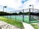 Exterior shot of fenced-in tennis courts surrounded by greenery for recreational activities and matches at 237 Libby Ln, Canton, GA 30115