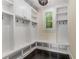 Organized mudroom with built-in lockers, seating, and storage at 3773 Randall Se Rd, Atlanta, GA 30339