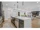 Open-concept kitchen with a large island and seamless flow into the dining and living areas at 2809 Glenwood Se Ave, Atlanta, GA 30317