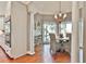 Cozy breakfast nook area with a chandelier and views of the yard at 160 Isleworth Way, Fayetteville, GA 30215