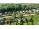 Aerial view of homes on tree lined street near shops and businesses at 2677 Tilson Rd, Decatur, GA 30032