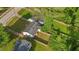 Aerial view shows the backyard is fully fenced in and well maintained at 2677 Tilson Rd, Decatur, GA 30032