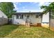 Fenced backyard with grassy lawn and access to the back of the home at 2677 Tilson Rd, Decatur, GA 30032