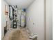 Unfinished basement showing the water heater and HVAC system at 1934 Patton Pl, Lithonia, GA 30058
