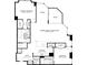 Detailed floorplan showcasing the layout of the home, including the bedrooms, bathrooms, and kitchen at 2795 Peachtree Ne Rd # 1009, Atlanta, GA 30305