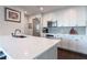 Bright kitchen features stainless steel appliances, white marble countertops, and modern cabinetry at 2795 Peachtree Ne Rd # 1009, Atlanta, GA 30305