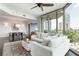Inviting living room with comfortable seating, and views through the expansive windows and doors at 2795 Peachtree Ne Rd # 1009, Atlanta, GA 30305