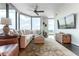 Comfortable living room with plush seating, decorative rug, and expansive city views at 2795 Peachtree Ne Rd # 1009, Atlanta, GA 30305