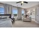 Comfortable bedroom with ample natural light, a scenic view, and relaxing seating area at 416 Montclair Ct, Woodstock, GA 30188