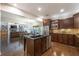 Open kitchen with island, stainless appliances and living area view at 200 Glenview Ct, Woodstock, GA 30188