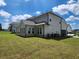 Spacious backyard featuring well-maintained grass and the rear view of a home with gray siding at 2949 Longbush, Duluth, GA 30097