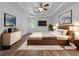 Spacious main bedroom with trey ceilings, and a relaxing ambiance at 5080 Brownwood Dr, Powder Springs, GA 30127